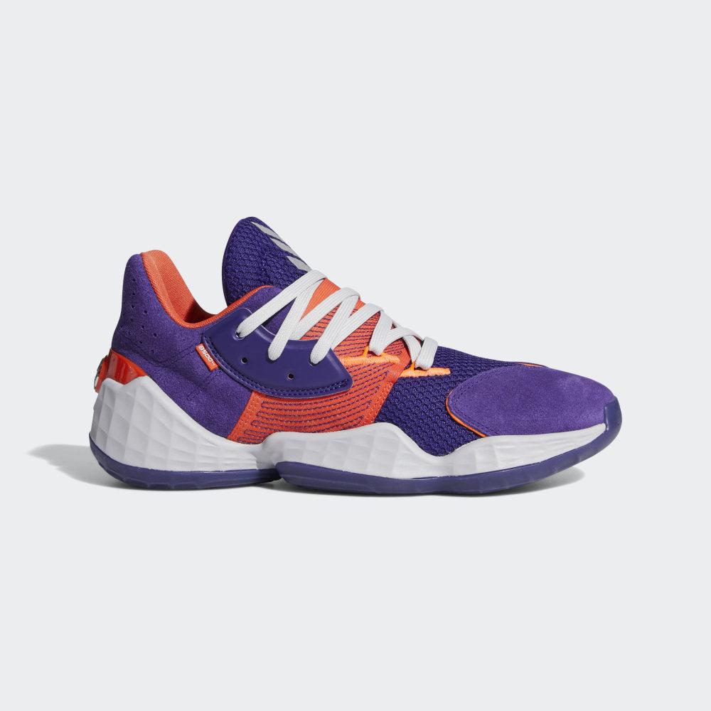 Adidas Harden Vol. 4 Su Casa Hrvatska - Muške Tenisice Za Košarku - Ljubičaste/Narančaste/Sive (AOQZ